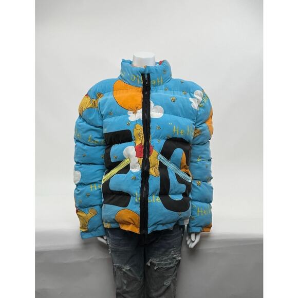 Unisex Adults Die.Go Studios Blue "Winnie The Pooh" Puffer Jacket One Size - Picture 7 of 15